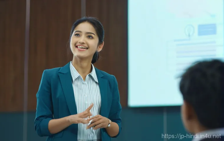 힌디어로 발표 준비 - A bright and serene studio setting. A cheerful Japanese woman, mid-20s, with neat, short dark hair, ... 힌디어로 발표 준비 - A bright and serene studio setting. A cheerful Japanese woman, mid-20s, with neat, short dark hair, ...