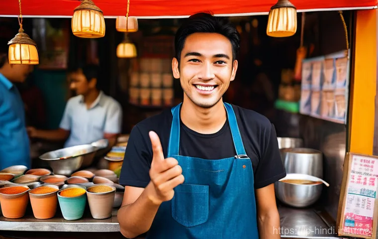 힌디어 숫자 읽는 법 - **Prompt:** A cheerful young Japanese man, casually dressed in a light t-shirt and jeans, is enthusi...