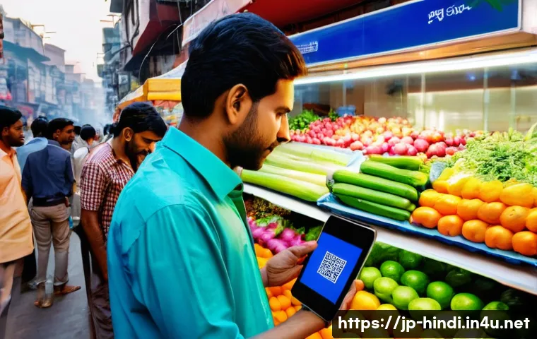 힌디어와 시사 이슈 - **Prompt:** A vibrant, bustling Indian market street scene at sunset, showcasing India's economic gr...